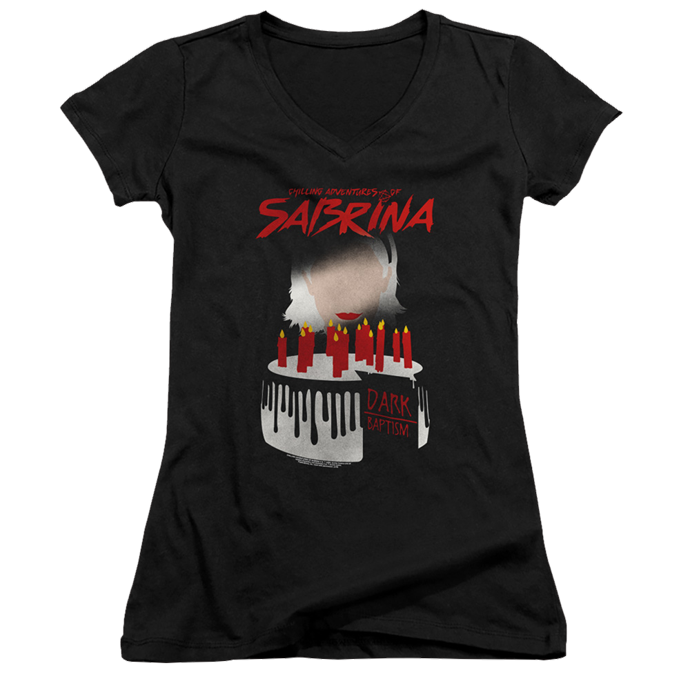 Chilling Adventures Of Sabrina Dark Baptism - Juniors V-Neck T-Shirt