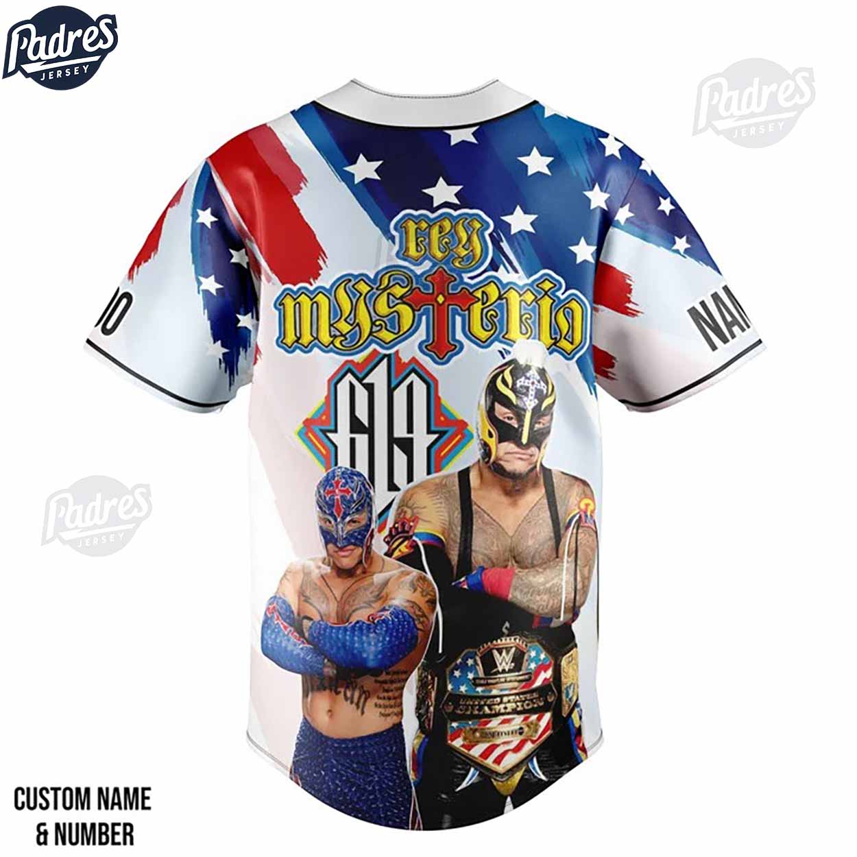 WWE Rey Mysterio Custom Baseball Jersey - Padres Jersey Oasis: Elevate Your Baseball Style Game