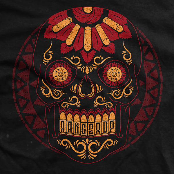 Halloween - Red Sugar Skull T-Shirt