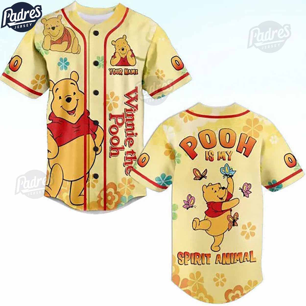 Winnie The Pooh Is My Spirit Animal Custom Baseball Jersey - Padres Jersey Oasis: Elevate Your Baseball Style Game