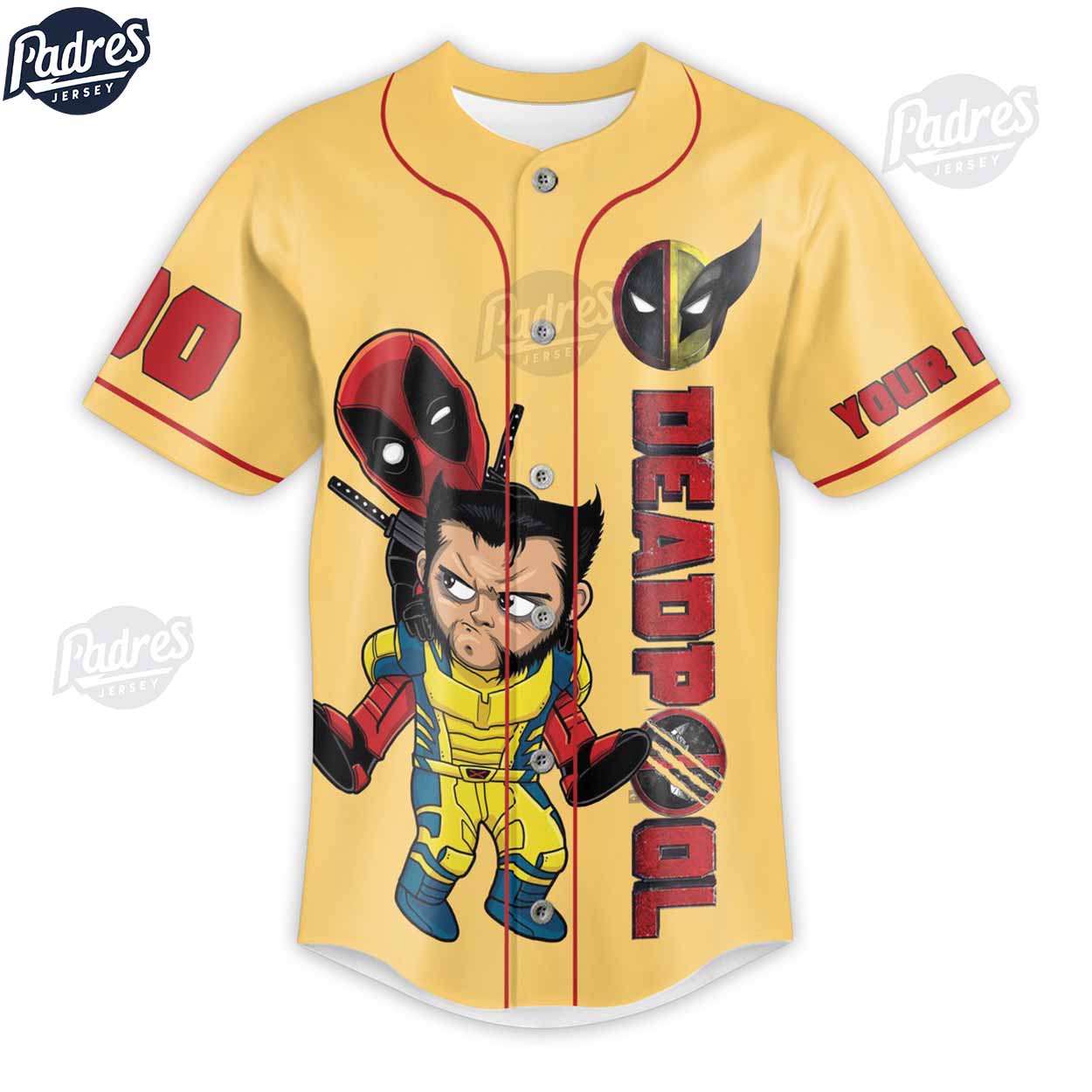 Wolverine & Deadpool He's Not Coming Alone Personalized Baseball Jersey Shirt - Padres Jersey Oasis: Elevate Your Baseball Style Game