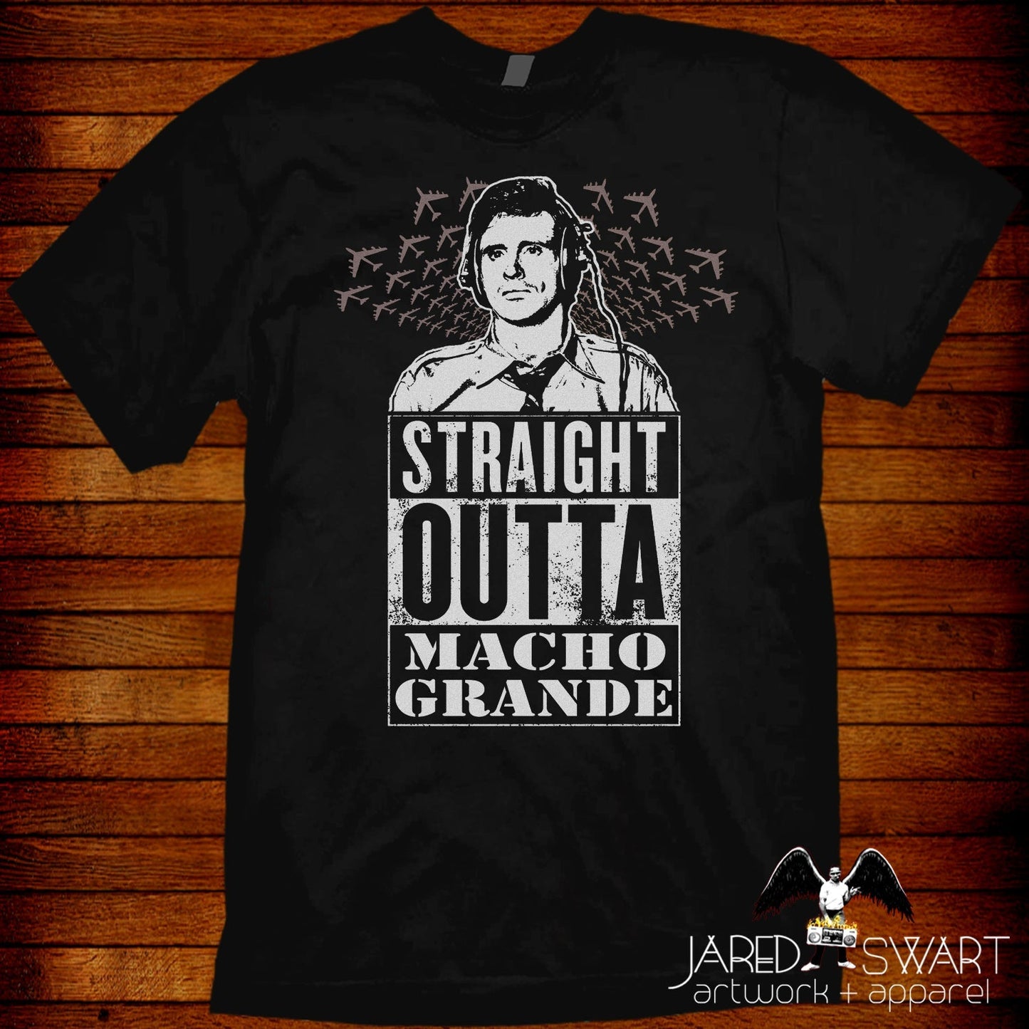 Straight Outta Macho Grande T-shirt parody 1980 movie Airplane!