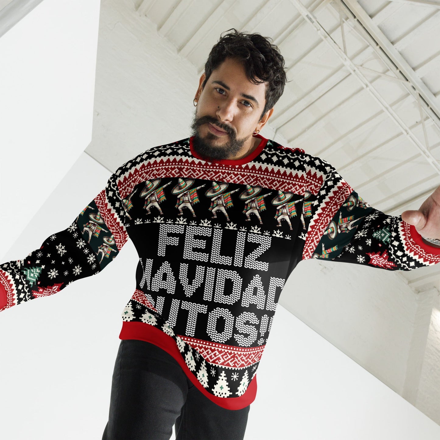Feliz Navidad Putos Ugly Navidad Sweatshirt for Latinos