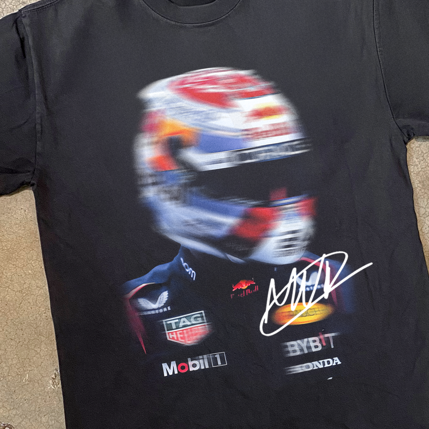 VERSTAPPEN 'MAX SPEED' HEAVY BLACK T-SHIRT
