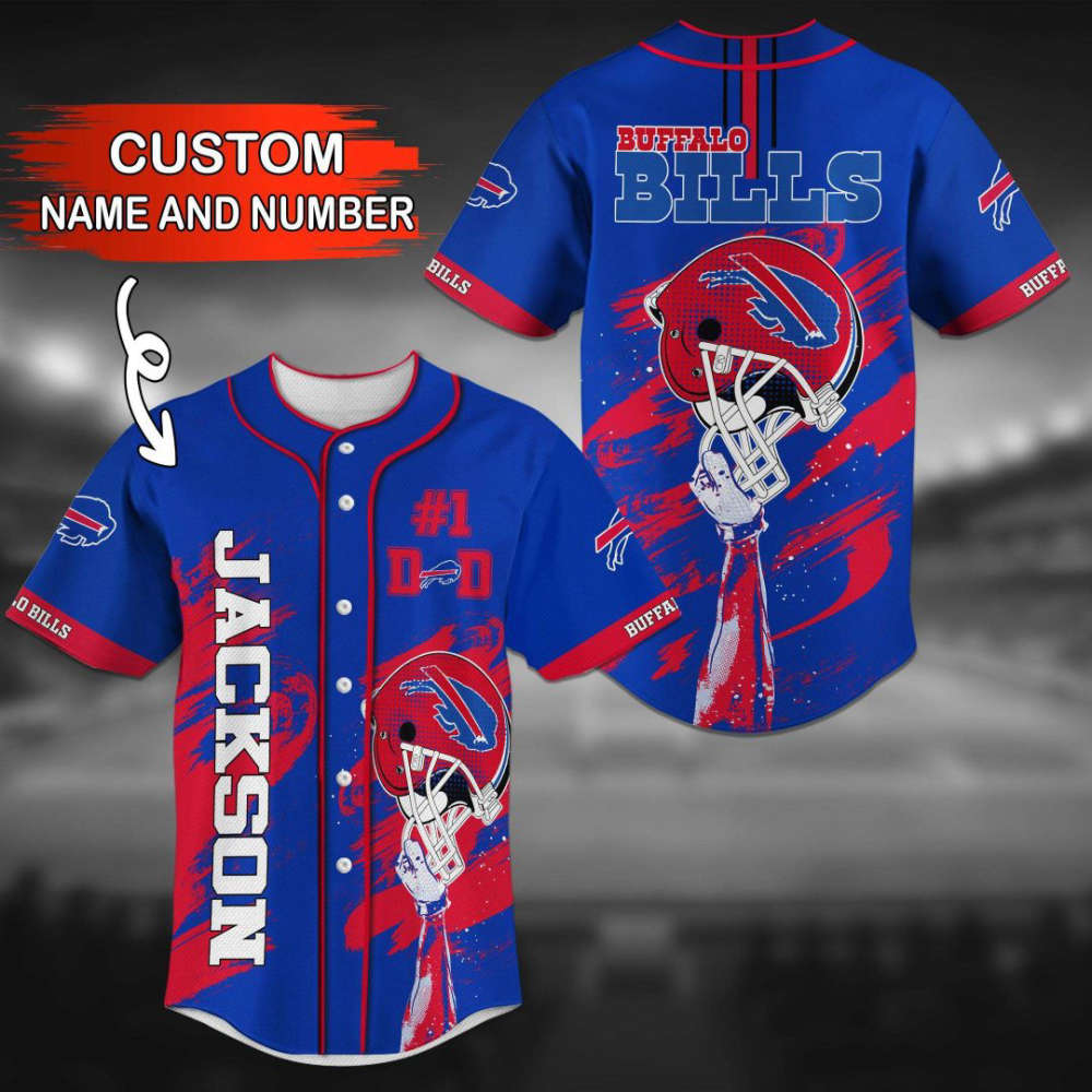Buffalo Bills Personalized Baseball Jersey BJ0271 - lylyprint.com