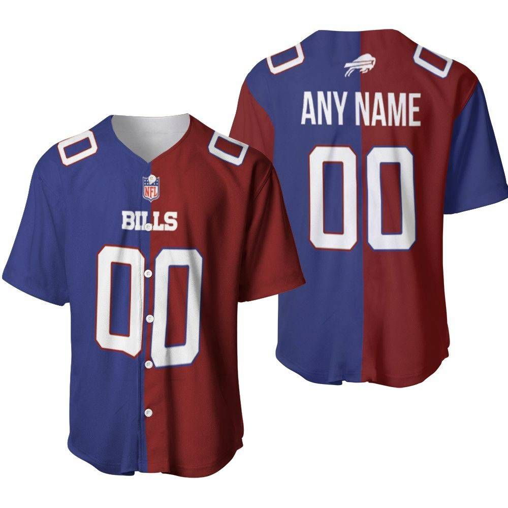Buffalo Bills Vapor Limited Royal Red Two Tone Jersey Style Custom Gift For Bills Fans Baseball Jersey Gifts for Fans - lylyprint.com