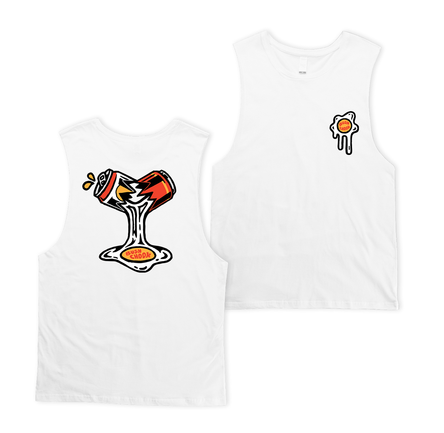 Bad Egg Muscle Tee White