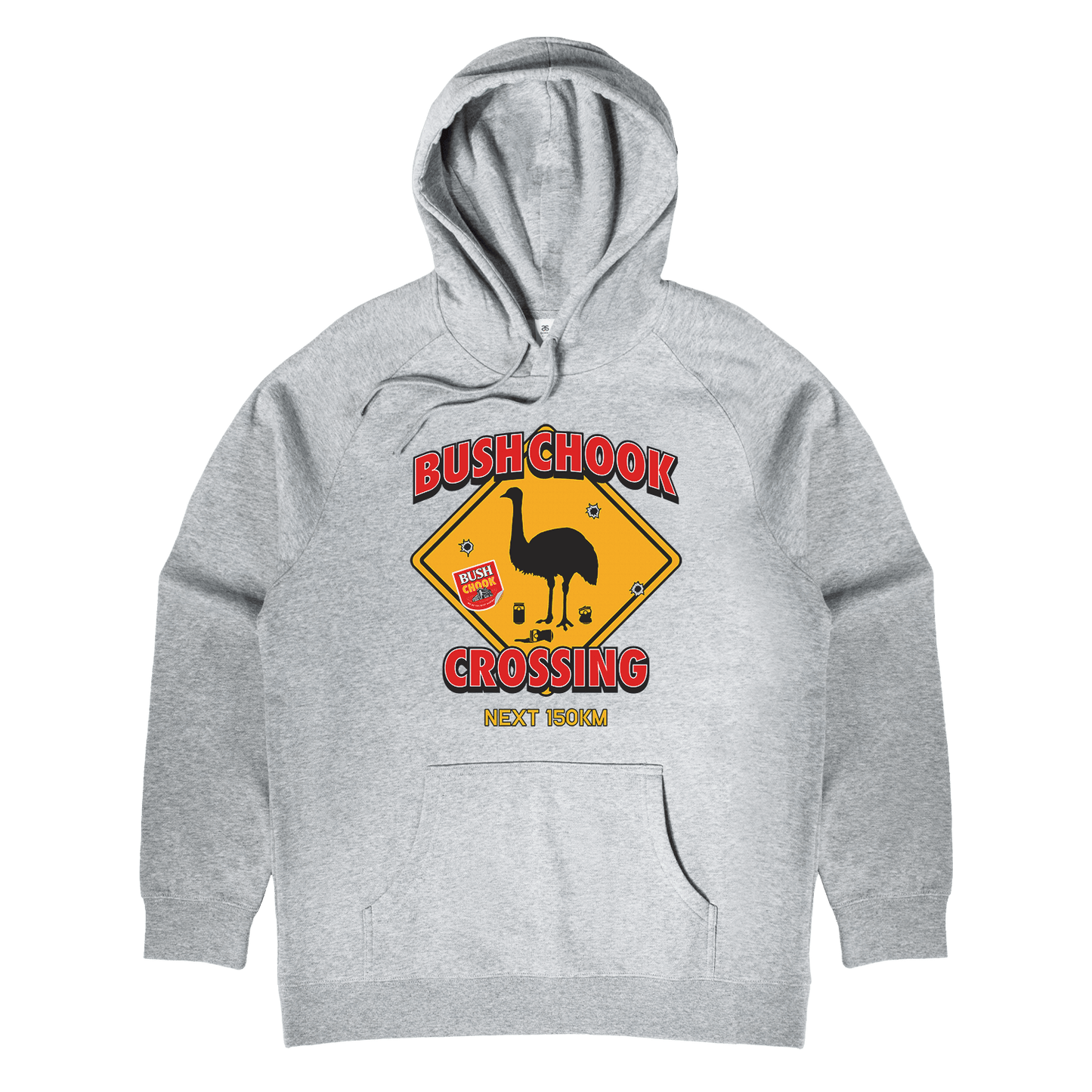 Chook Crossing Hoodie Grey