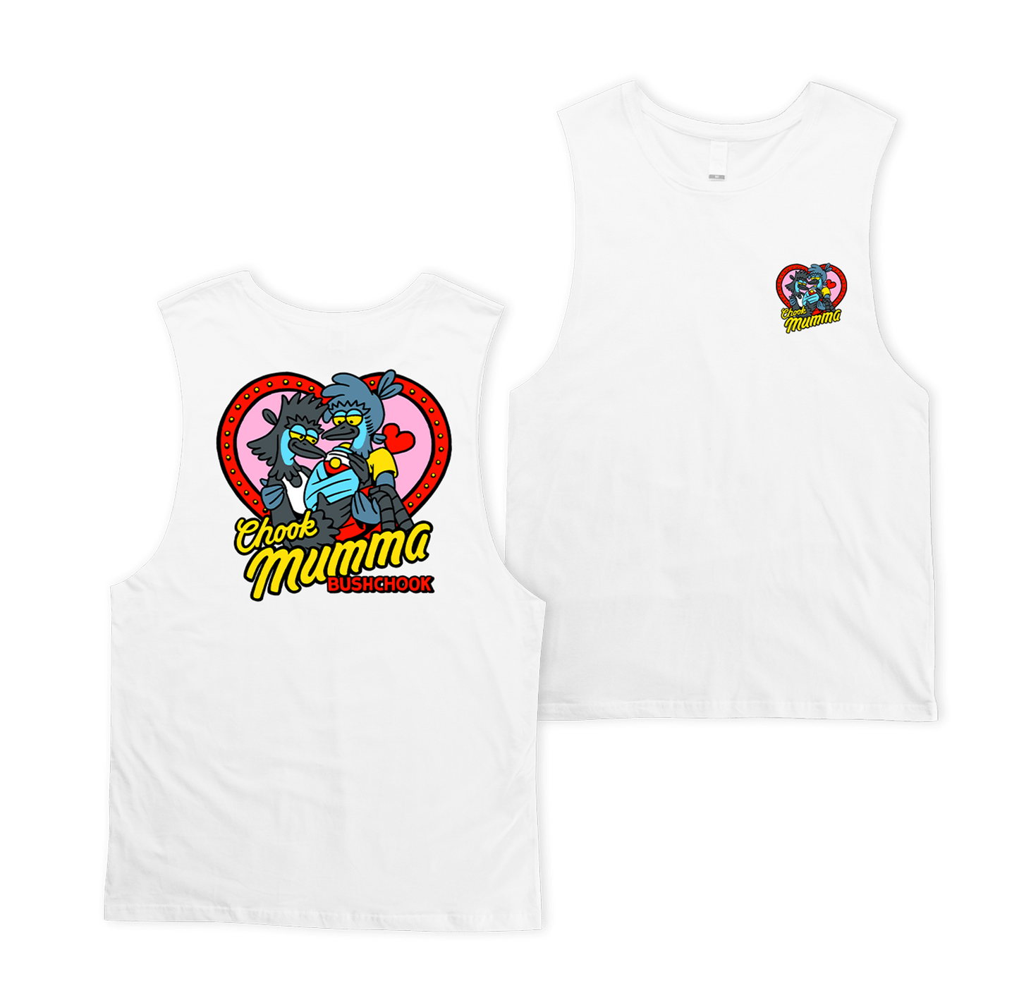 Chook Mumma Muscle Tee White