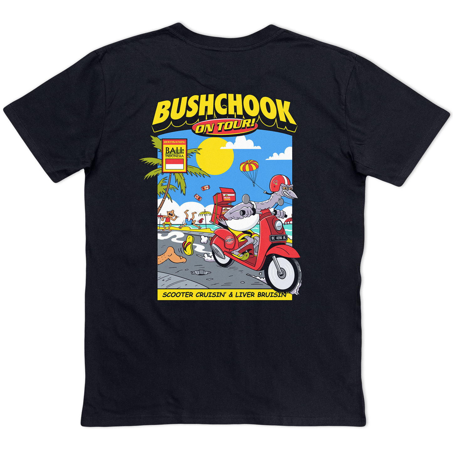 Chooks On Tour: Bali Tee Black