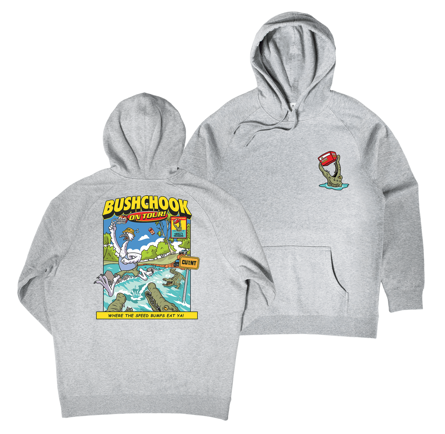 Chooks on Tour: Cahills Crossing Hoodie Grey