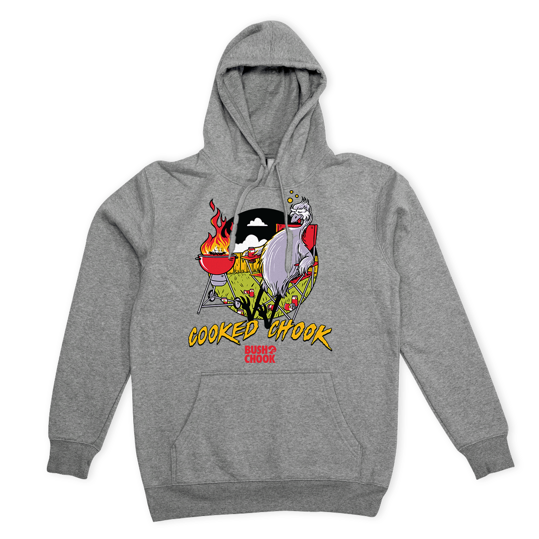 Cooked Chook Hoodie Grey