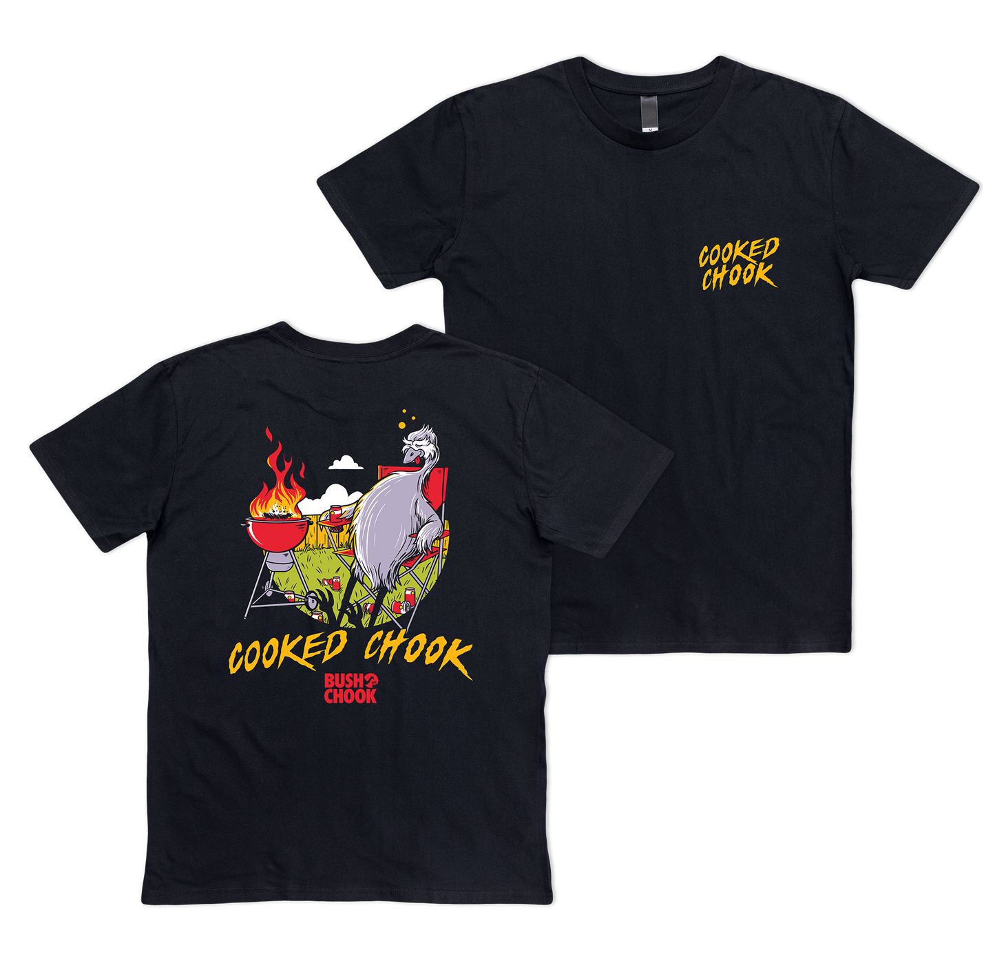 Cooked Chook Tee Black