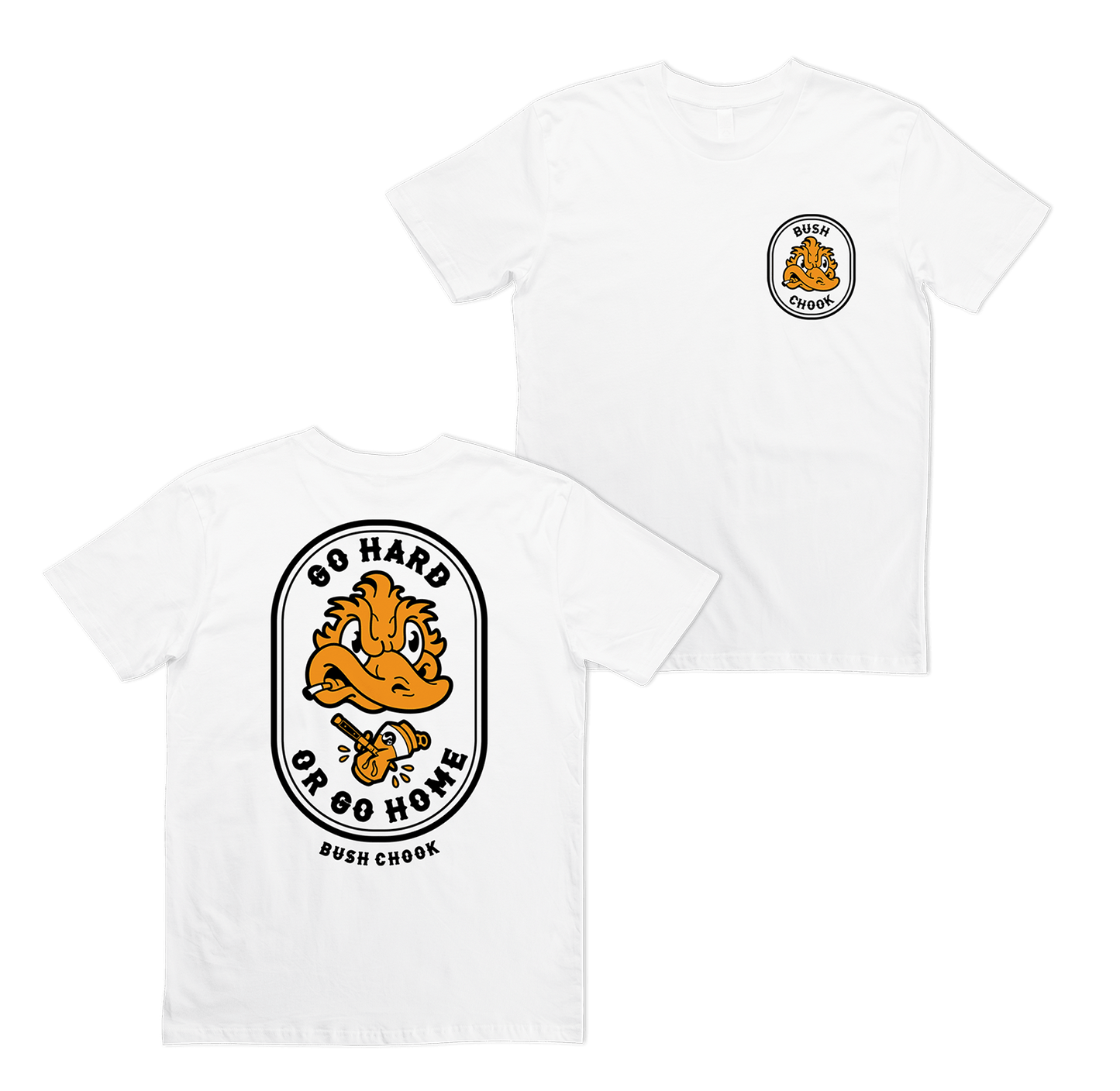 Go Hard or Go Home Tee White