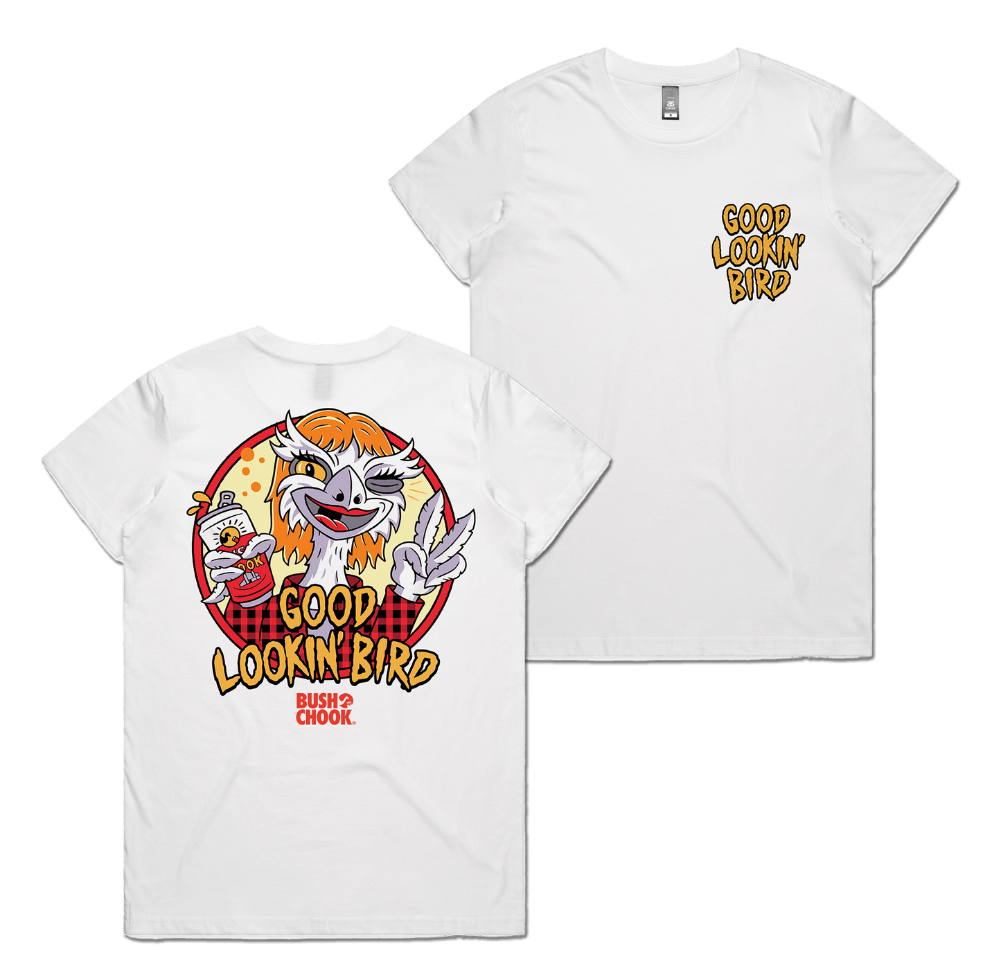 Good Lookin' Bird Ladies Tee White
