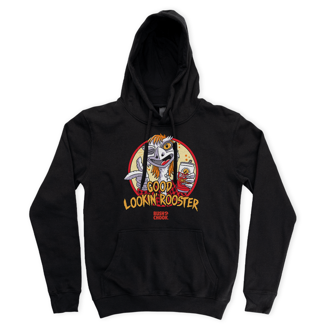 Good Lookin' Rooster Hoodie Black