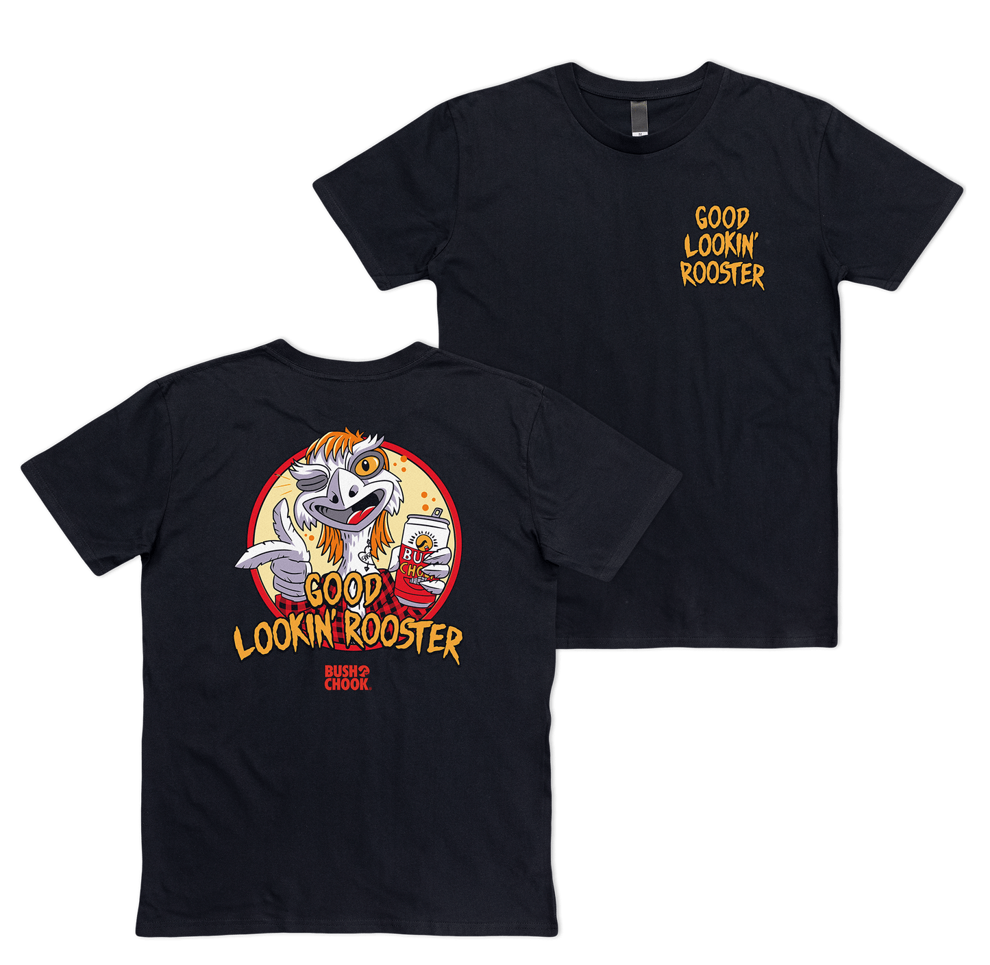 Good Lookin' Rooster Tee Black