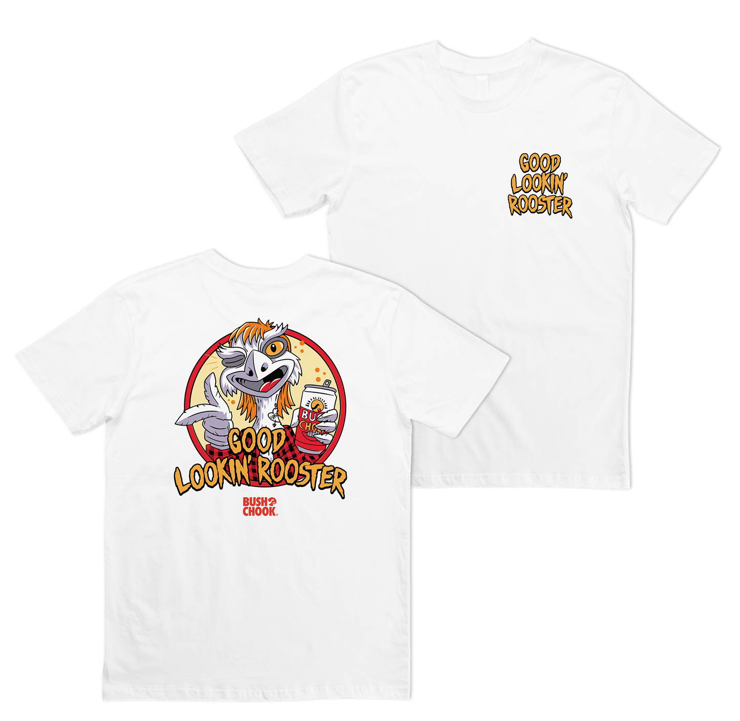 Good Lookin' Rooster Tee White