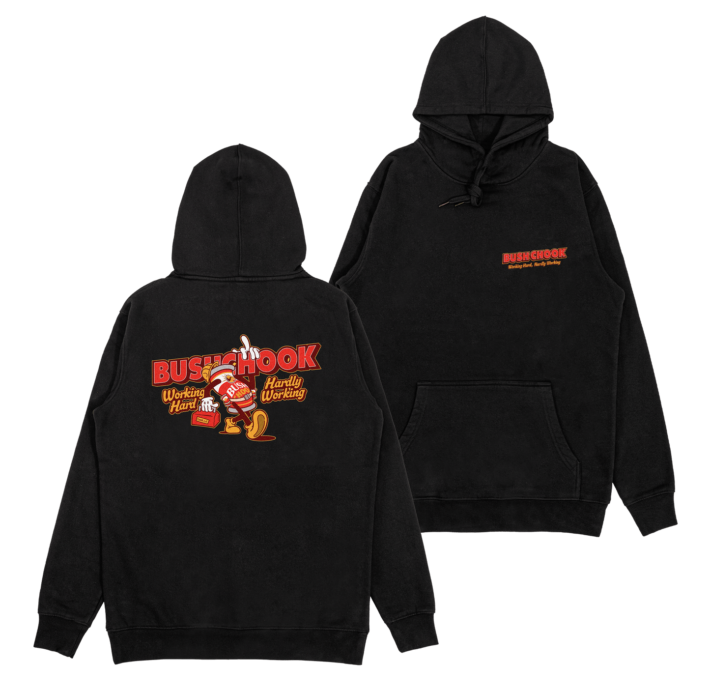 Hardly Working Hoodie Black