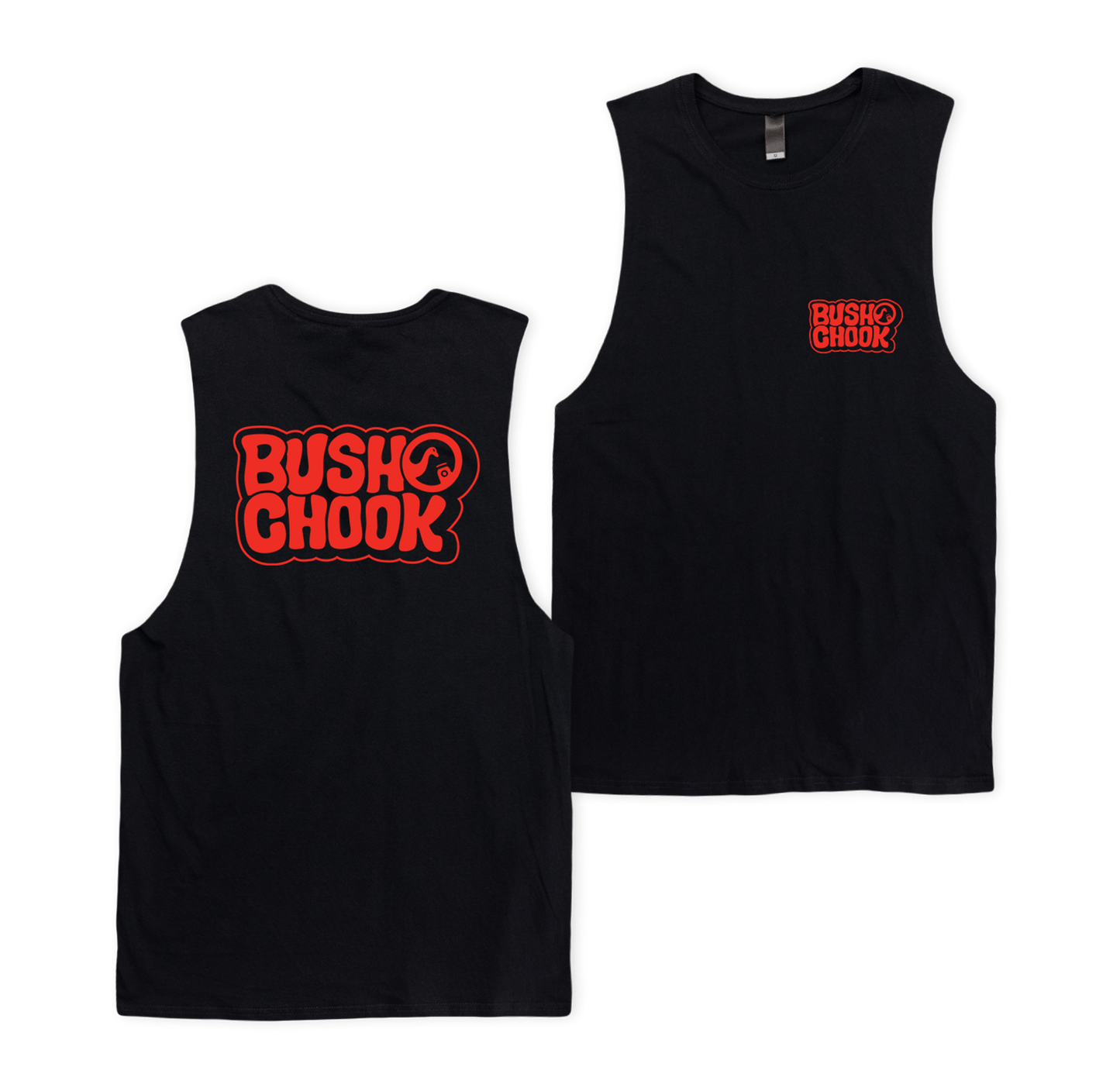 Laxed Logo Muscle Tee Black