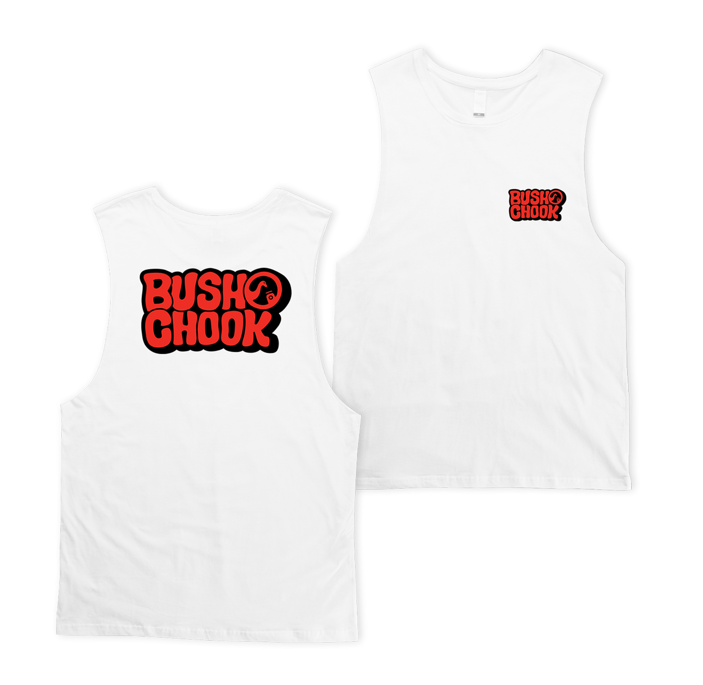 Laxed Logo Muscle Tee White