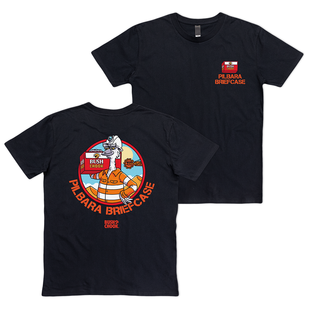 Pilbara Briefcase Tee Black