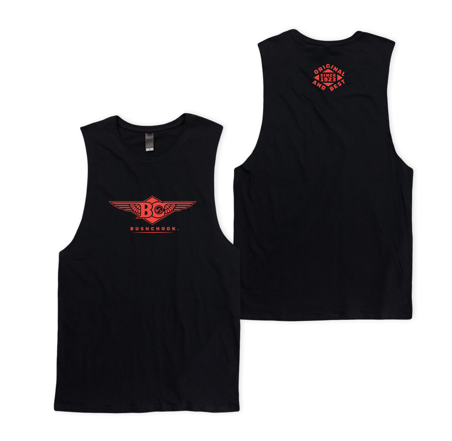 Wings Muscle Tee Black