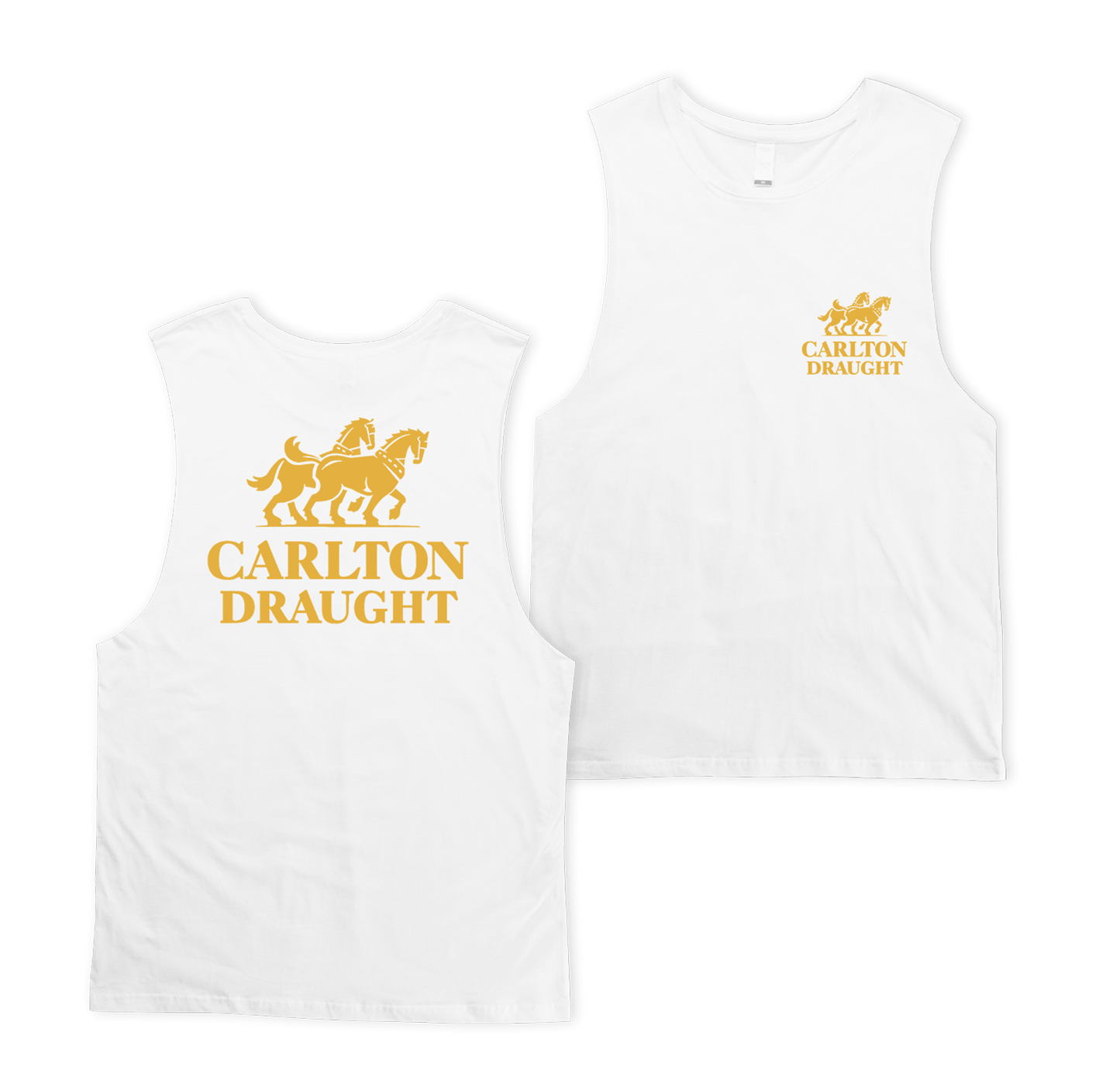 Carlton Draught Current Muscle Tee White