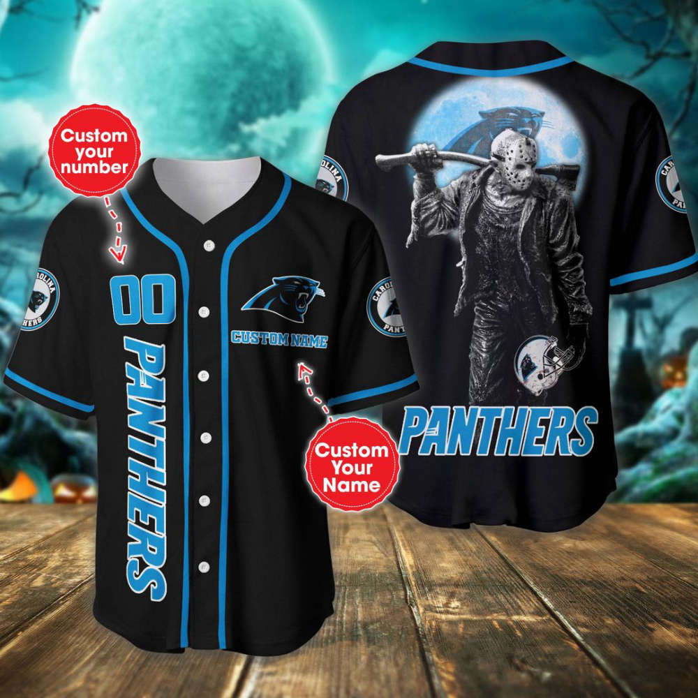 Carolina Panthers Personalized Baseball Jersey - lylyprint.com