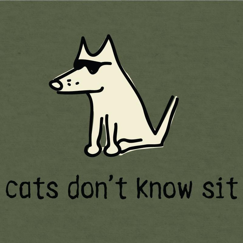 Cats Don't Know Sit - T-Shirt Lightweight Blend