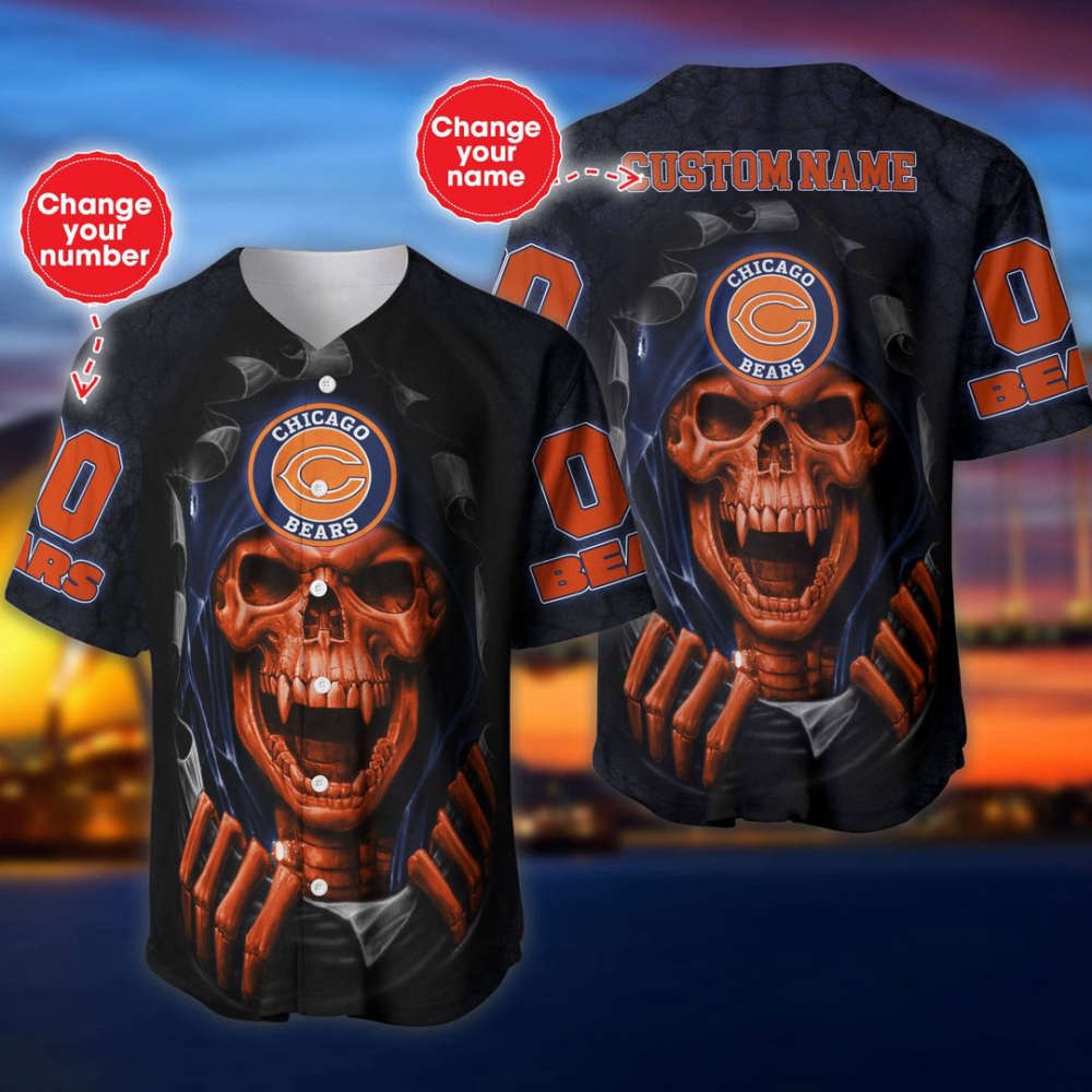 Chicago Bears Personalized Baseball Jersey - lylyprint.com