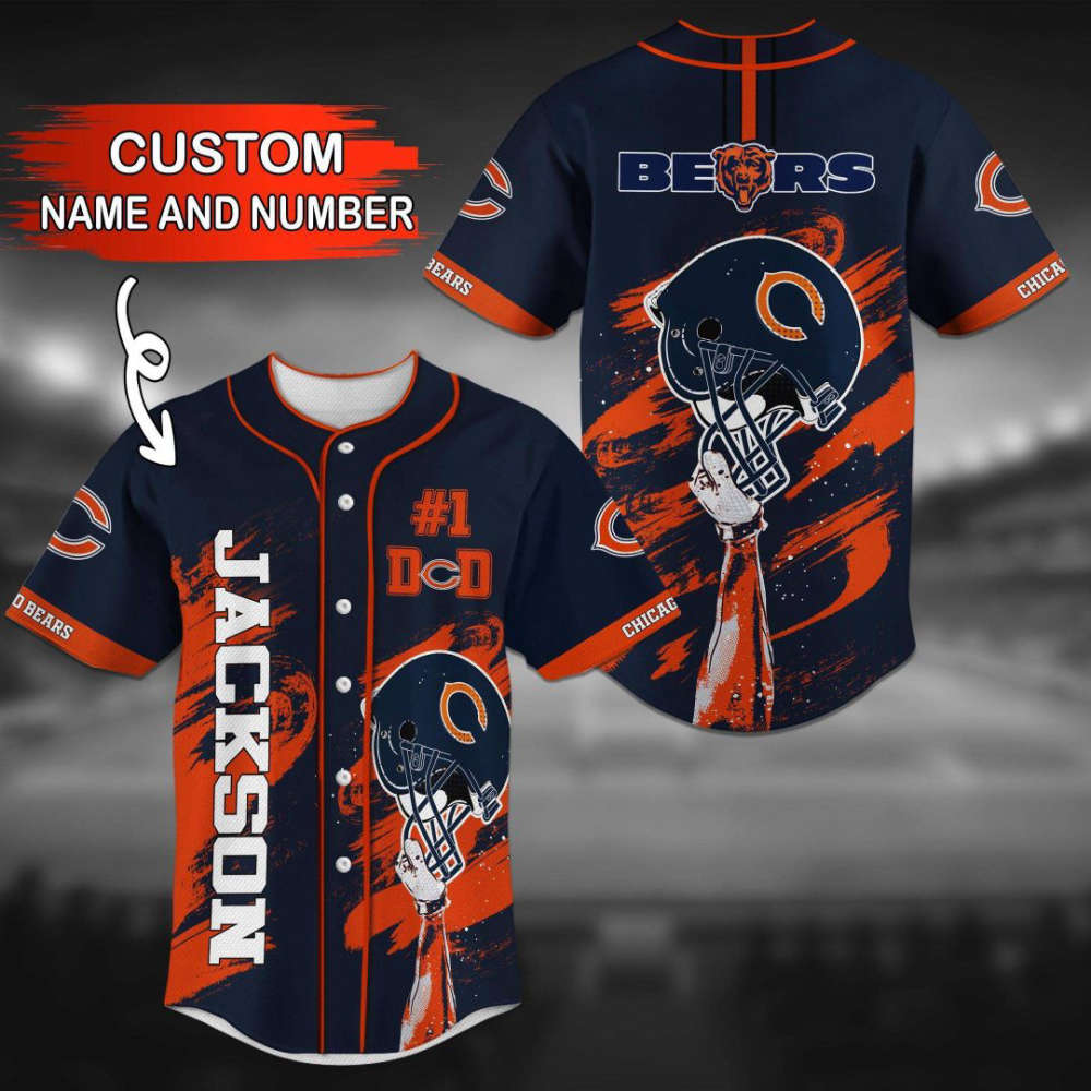 Chicago Bears Personalized Baseball Jersey Gifts for Fans - lylyprint.com