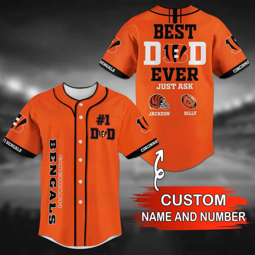 Cincinnati Bengals Personalized Baseball Jersey Gifts for Fans - lylyprint.com