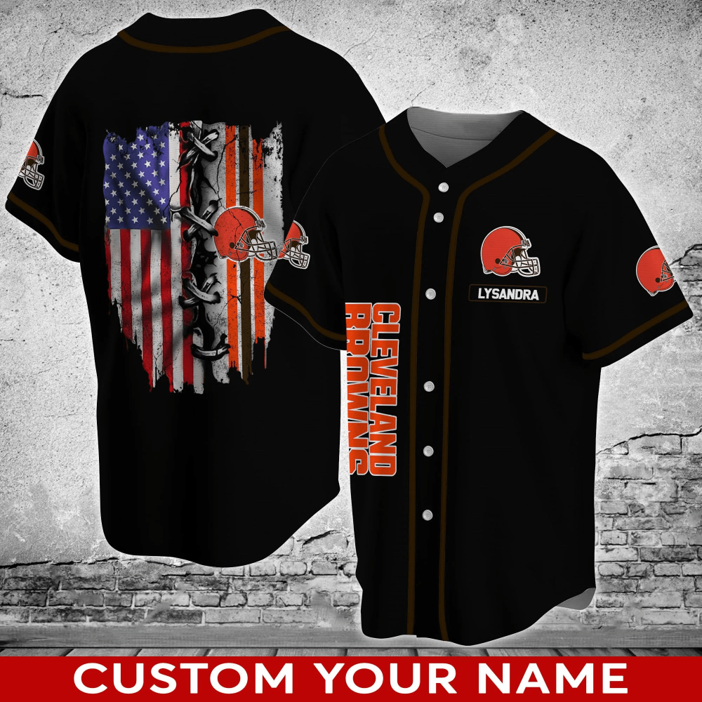Cleveland Browns Personalized Baseball Jersey Shirt FVJ - Aopprinter