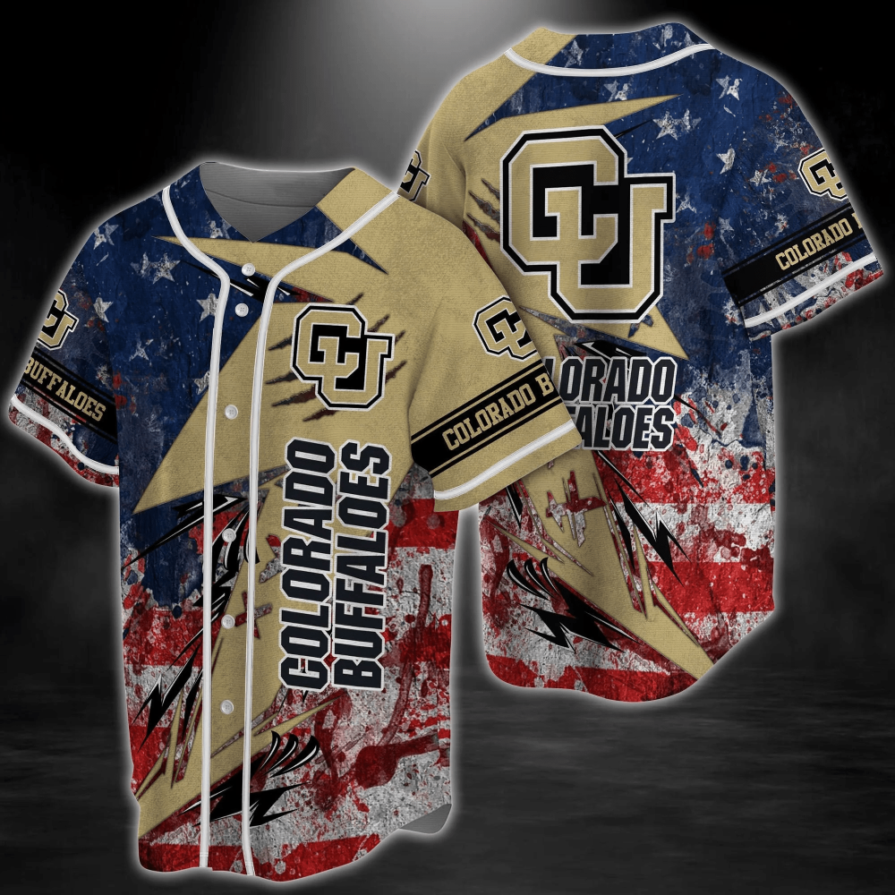 Colorado Buffaloes NCAA US Flag Baseball Jersey Shirt FVJ - Aopprinter