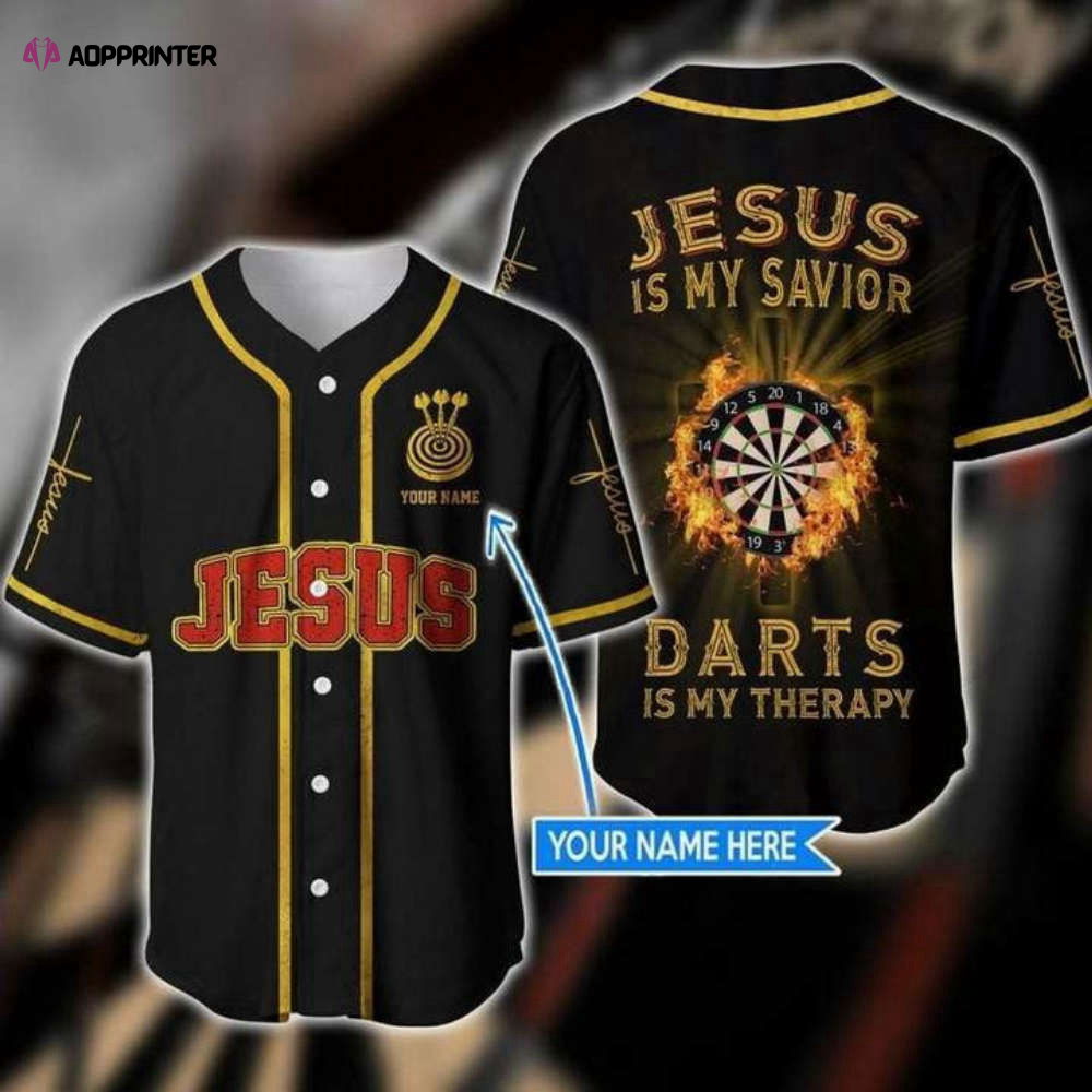 Colorful Custom Jesus Dart Therapy Baseball Jersey Adult Unisex S-5XL Full Size - Aopprinter
