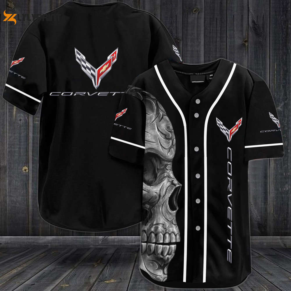 Corvette Skull Baseball Jersey - lylyprint.com