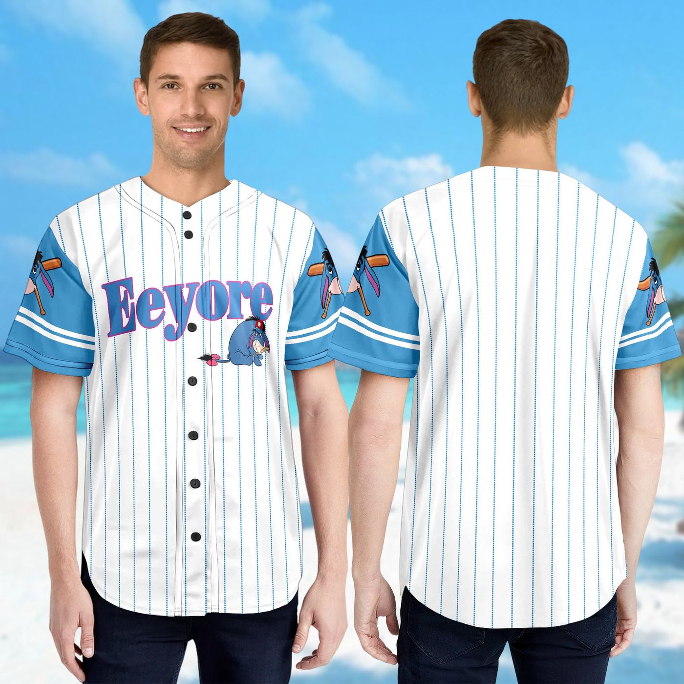 Eeyore Baseball & Basketball Jerseys: Custom Magic Kingdom Trip Outfit & Kid Gift - Bafud