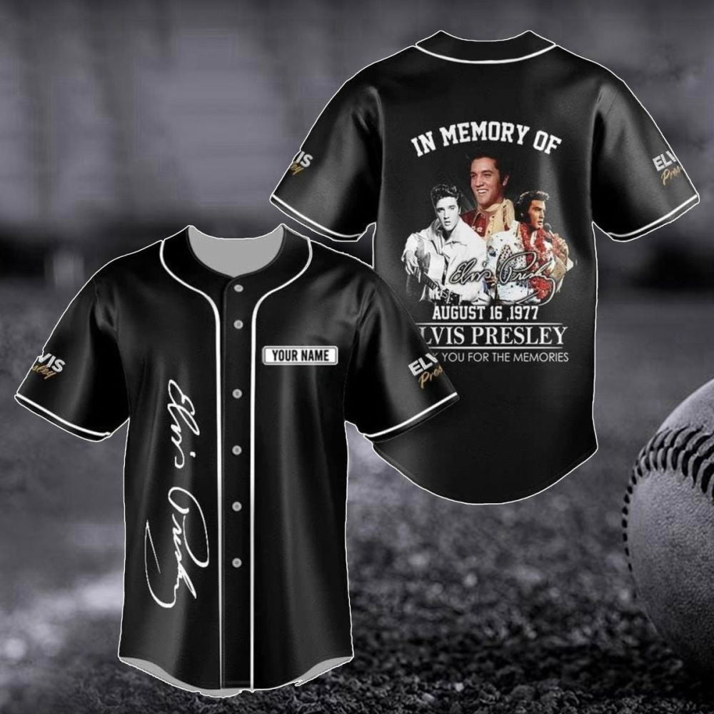 Custom Elvis Presley Baseball Jersey - King of Rock Shirt Singer Tee Rock n Roll Merch & Fan Gift - Aopprinter