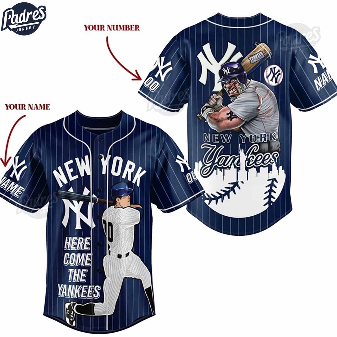 Get Your Custom New York Yankees Baseball Jersey - Authentic MLB Style - Gift for Men Women - lylyprint.com