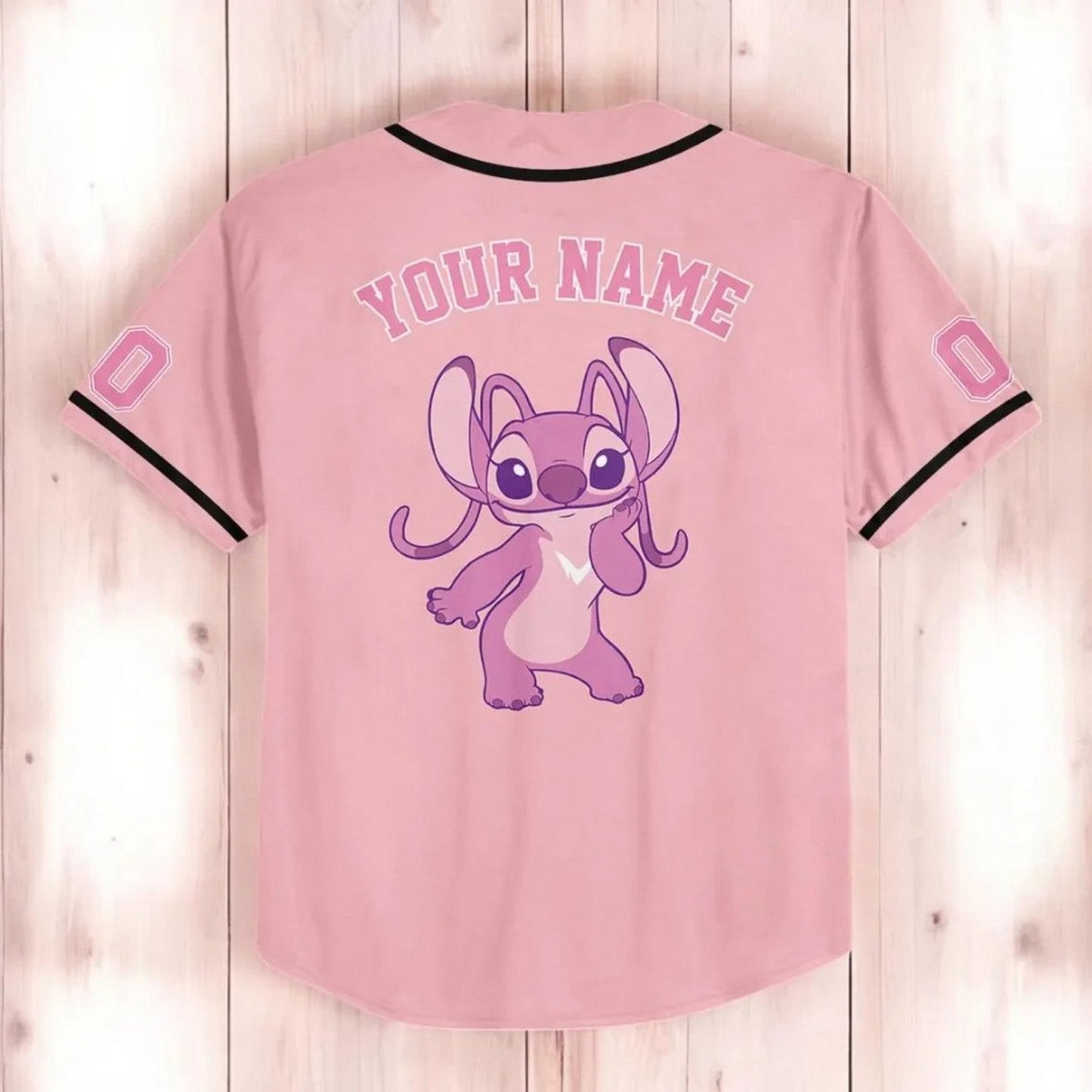 Custom Name And Number Angel Stitch Peach Baseball Jersey