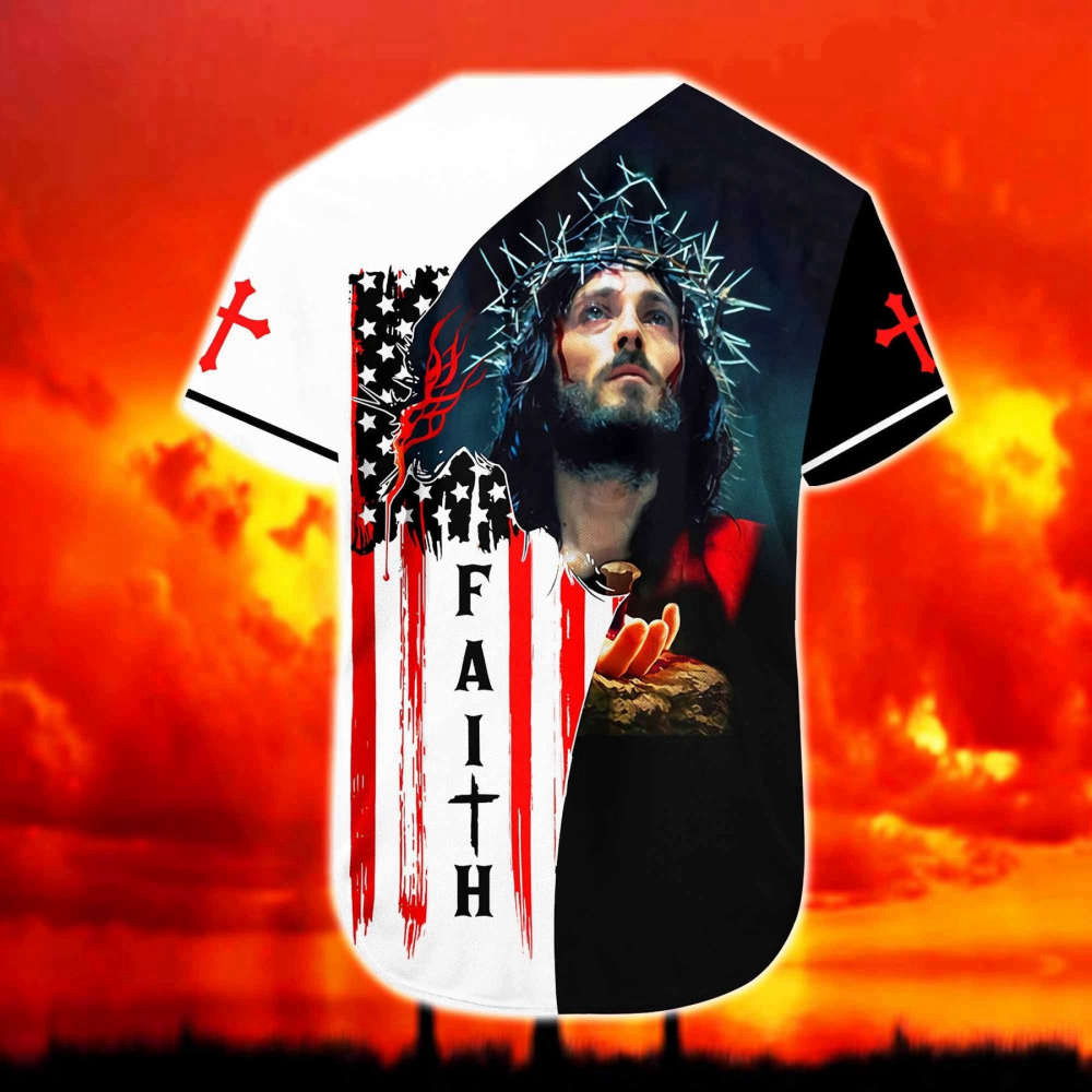 Custom name Believe And Have Faith Christian Baseball Jersey | Colorful | Adult Unisex | S - 5XL Full Size - Aopprinter