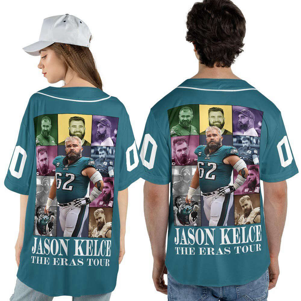 Custom Name Jason Kelce The Eras Football Baseball Jersey For Men Women - lylyprint.com