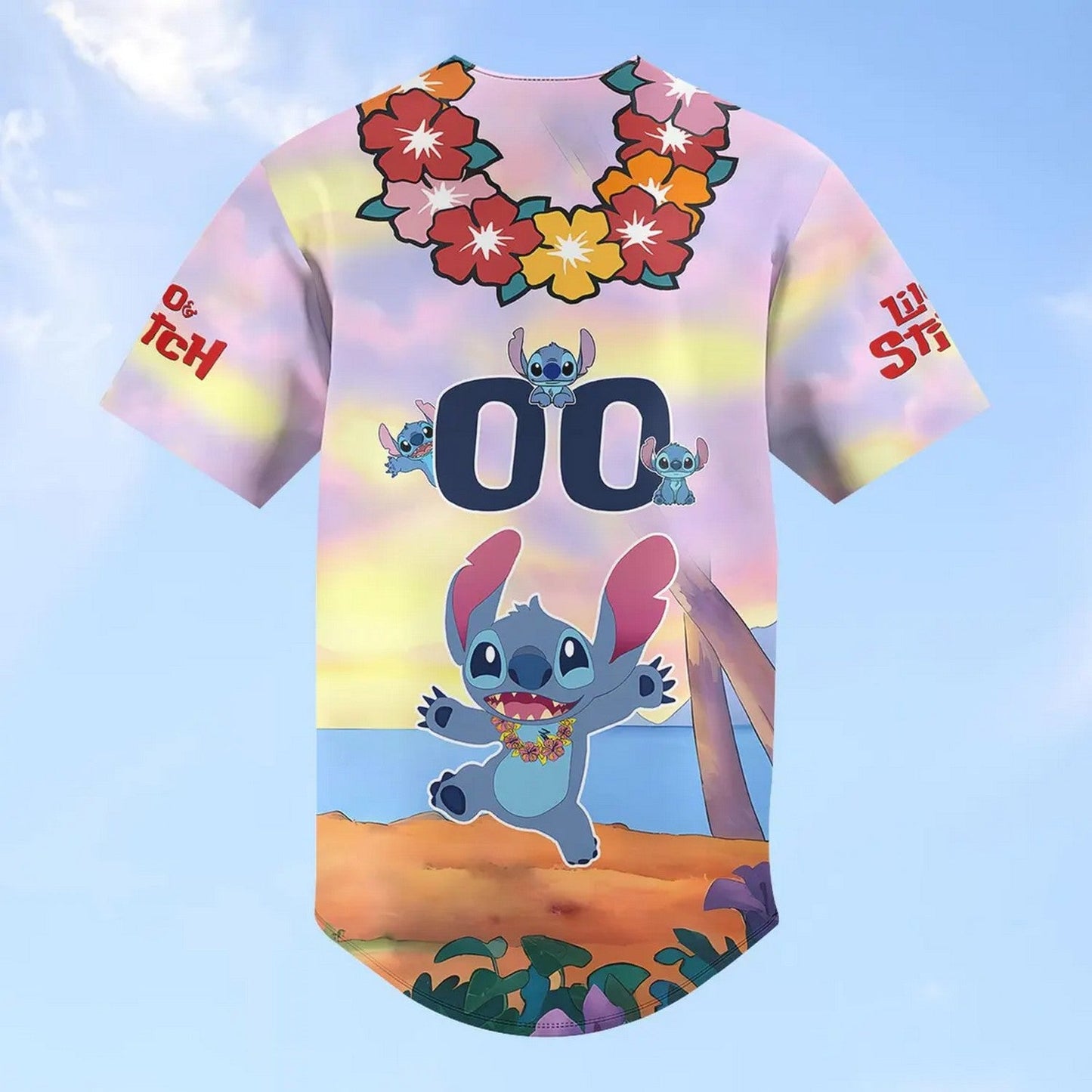 Custom Name Ohana Lilo And Stitch Baseball Jersey