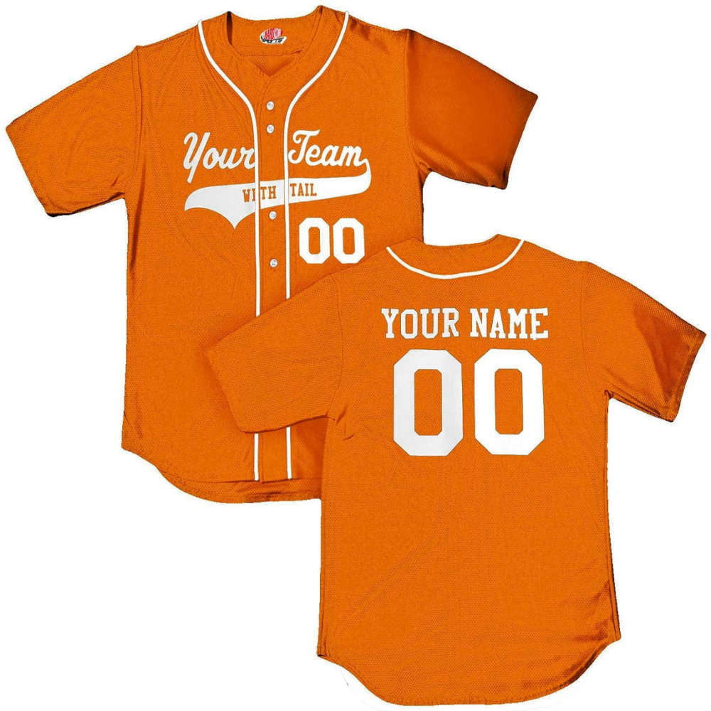 Custom Team Jesus Orange Baseball Jersey Colorful Adult Unisex S-5XL Full Size - Aopprinter