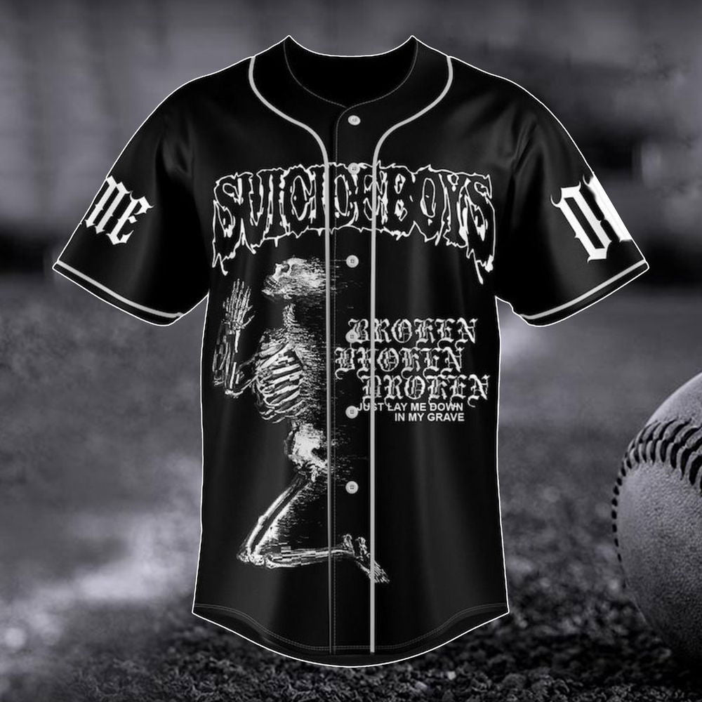 Customized Suicideboys Carrollton Baseball Jersey, Suicideboys Grey Day 2023 Baseball Jersey - lylyprint.com