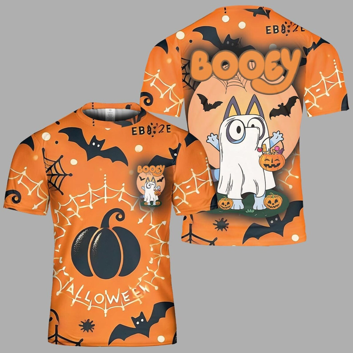 Cute Booey Orange 3D Print Shirt, Halloween Costume Family Group T-Shirt For Kids & Adults