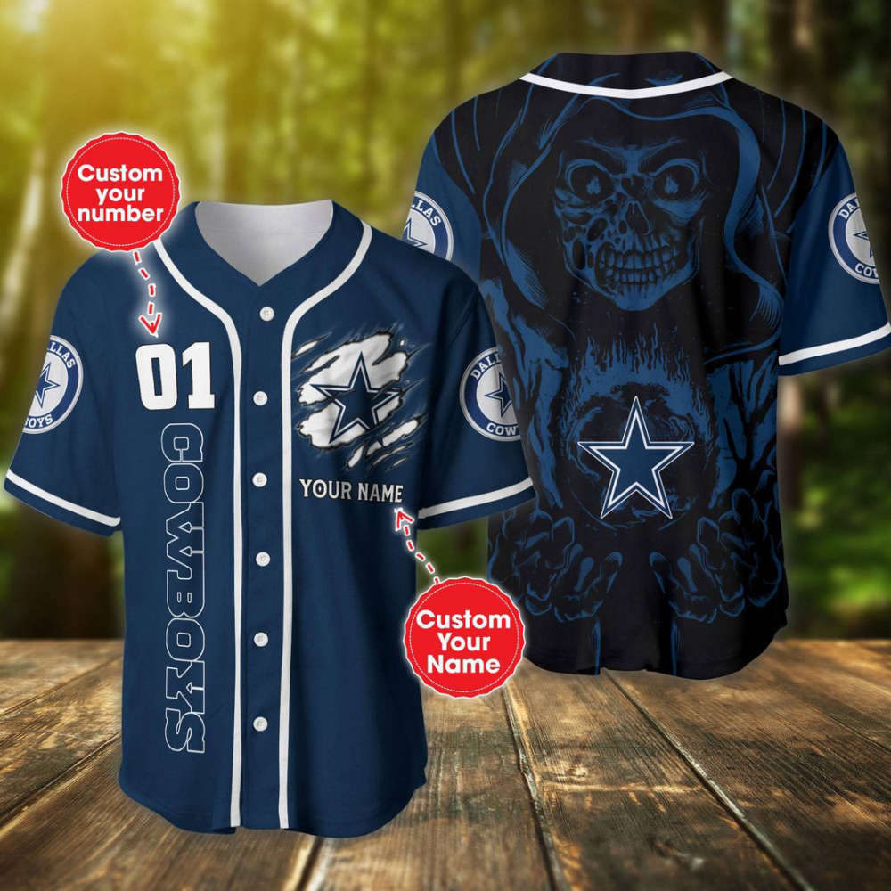 Dallas Cowboys Baseball Jersey Custom Name And Number Fan Gifts - lylyprint.com