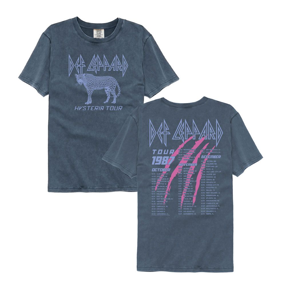 Def Leppard Hysteria Tour 1987 F B Comfort Colors T-Shirt