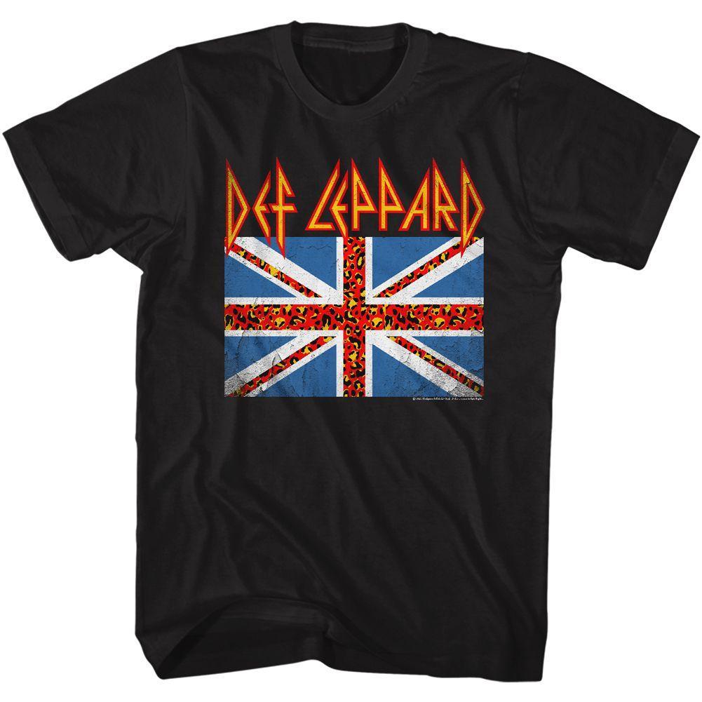 Def Leppard Leopard Flag Boyfriend Tee